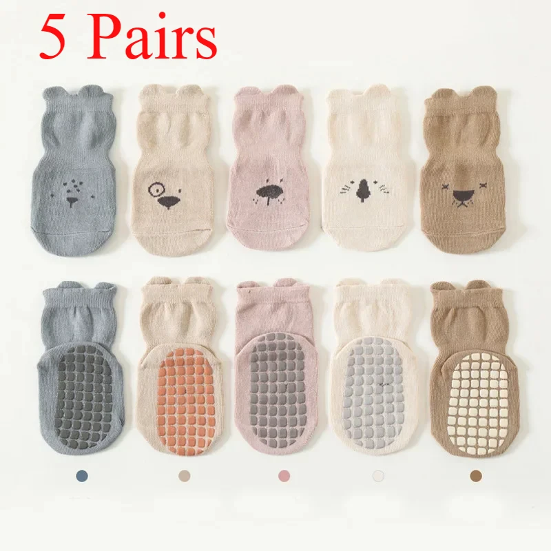 Unisex Baby Socks Non Slip - 3/5 пар дышащих повседневных носков для