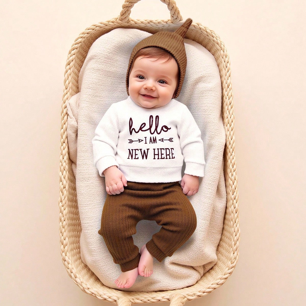 Infant Photography Props Outfit - Комплект из 2 предметов: комбинезон для