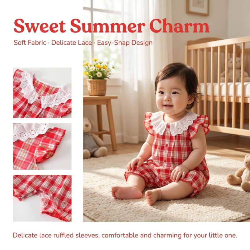 Красный клетчатый комбинезон д – обзор и цена Newborn Baby Girl Romper Floral